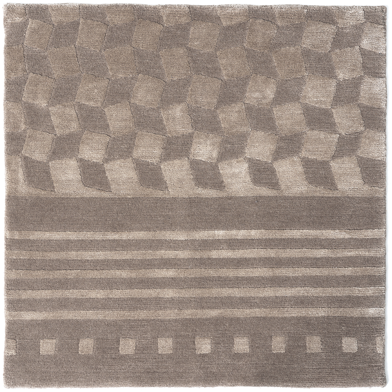 Verse, Custom Hand Knotted Rugs, Geometric Style